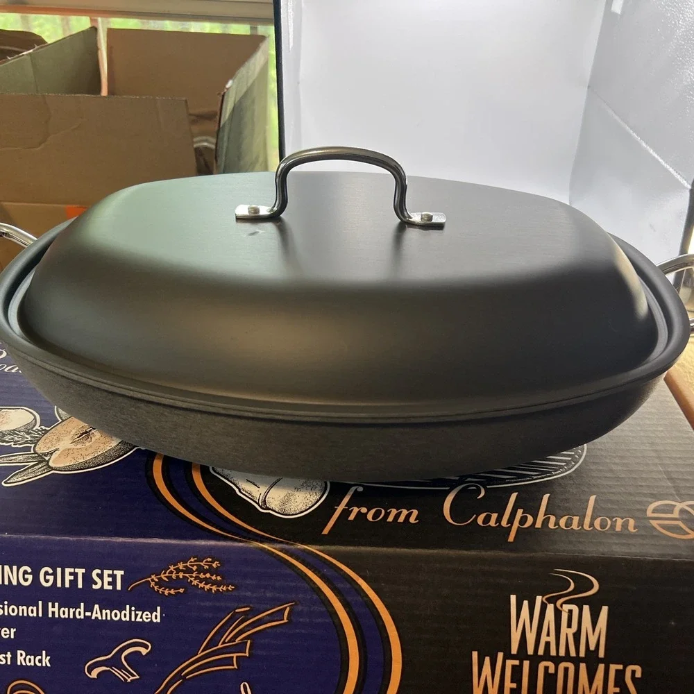 Vtg '99 Calphalon Warm Welcomes Braising/Roasting Gift Set Pro Hard Anodized NIB